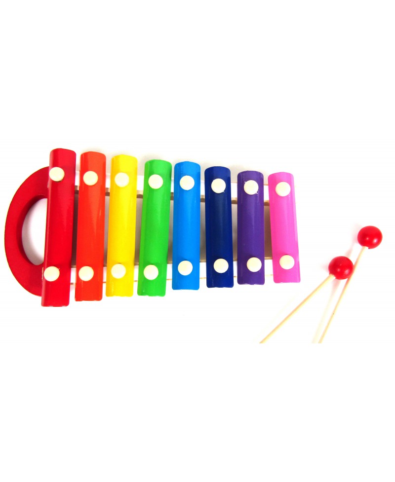 CYMBAŁKI Drewniane Dla Dziecka Edukacyjne Kolorowe 8 Tonów