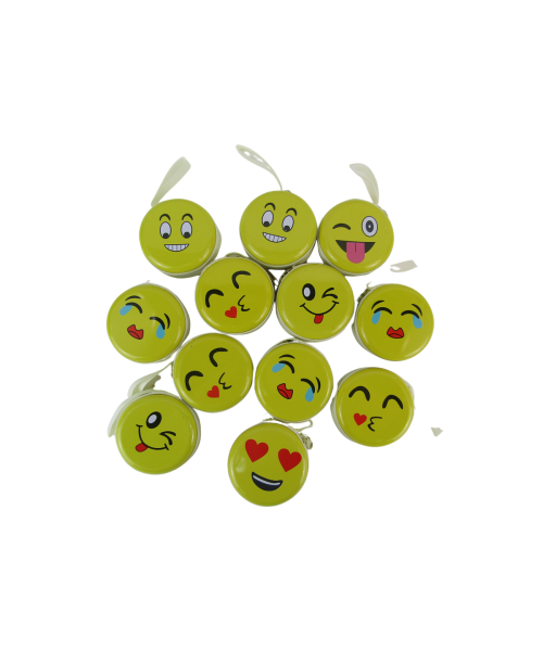Metalowe okrągłe portfeliki emoji 12 szt.