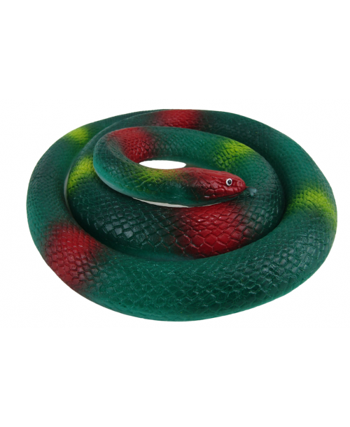 Rozciągliwy wąż gumowy mamba do żartów zielony