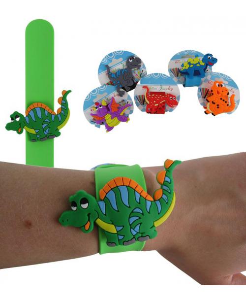 Opaska silikonowa na rękę dla dzieci dinozaury