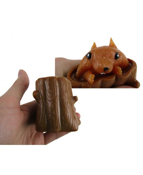 Antystresowa zabawka wyskakująca wiewiórka gumowa