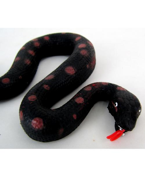 Czerwony rozciągliwy wąż gumowa mamba do zabawy WIELKI XXL